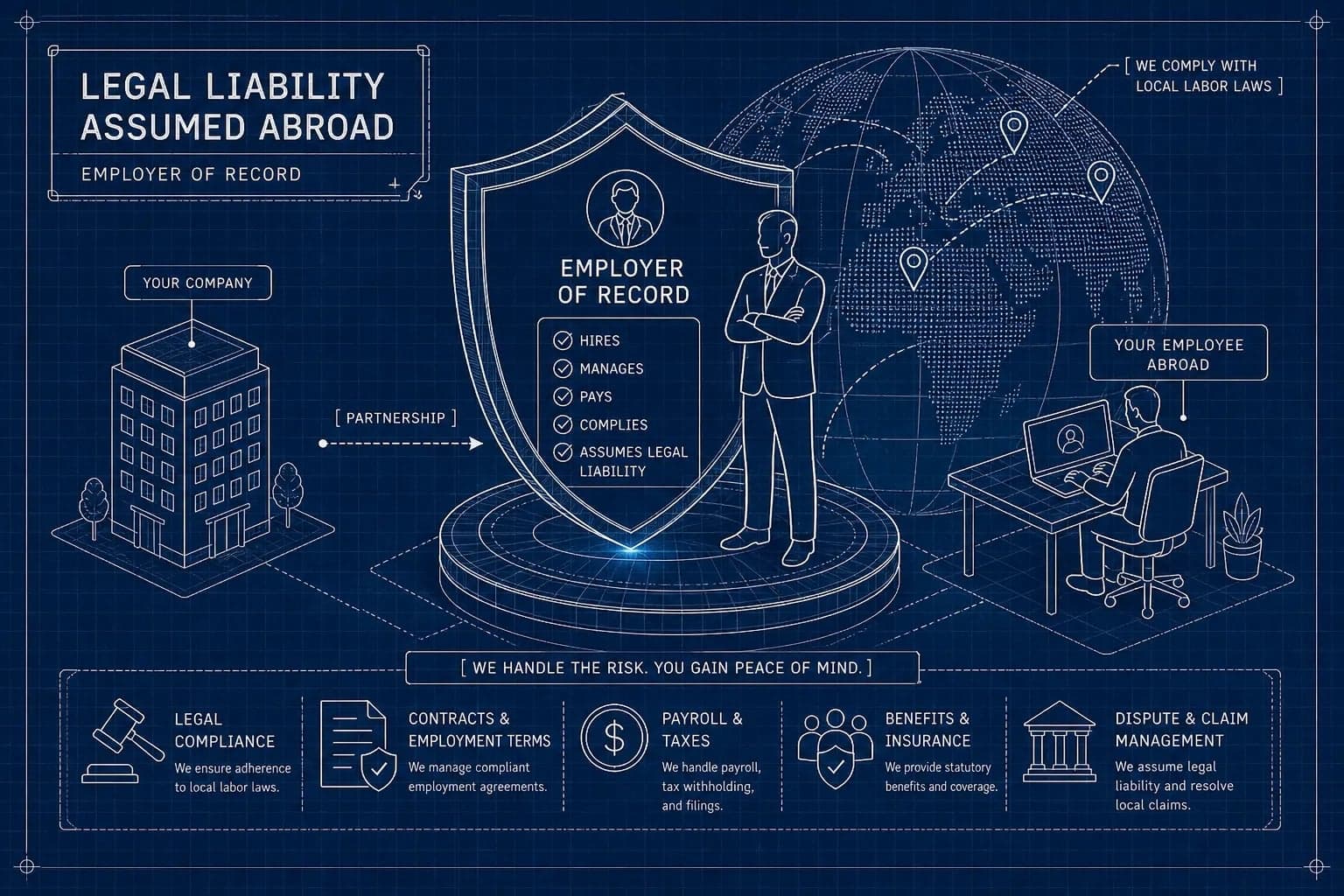 How an Employer of Record assumes legal liability abroad